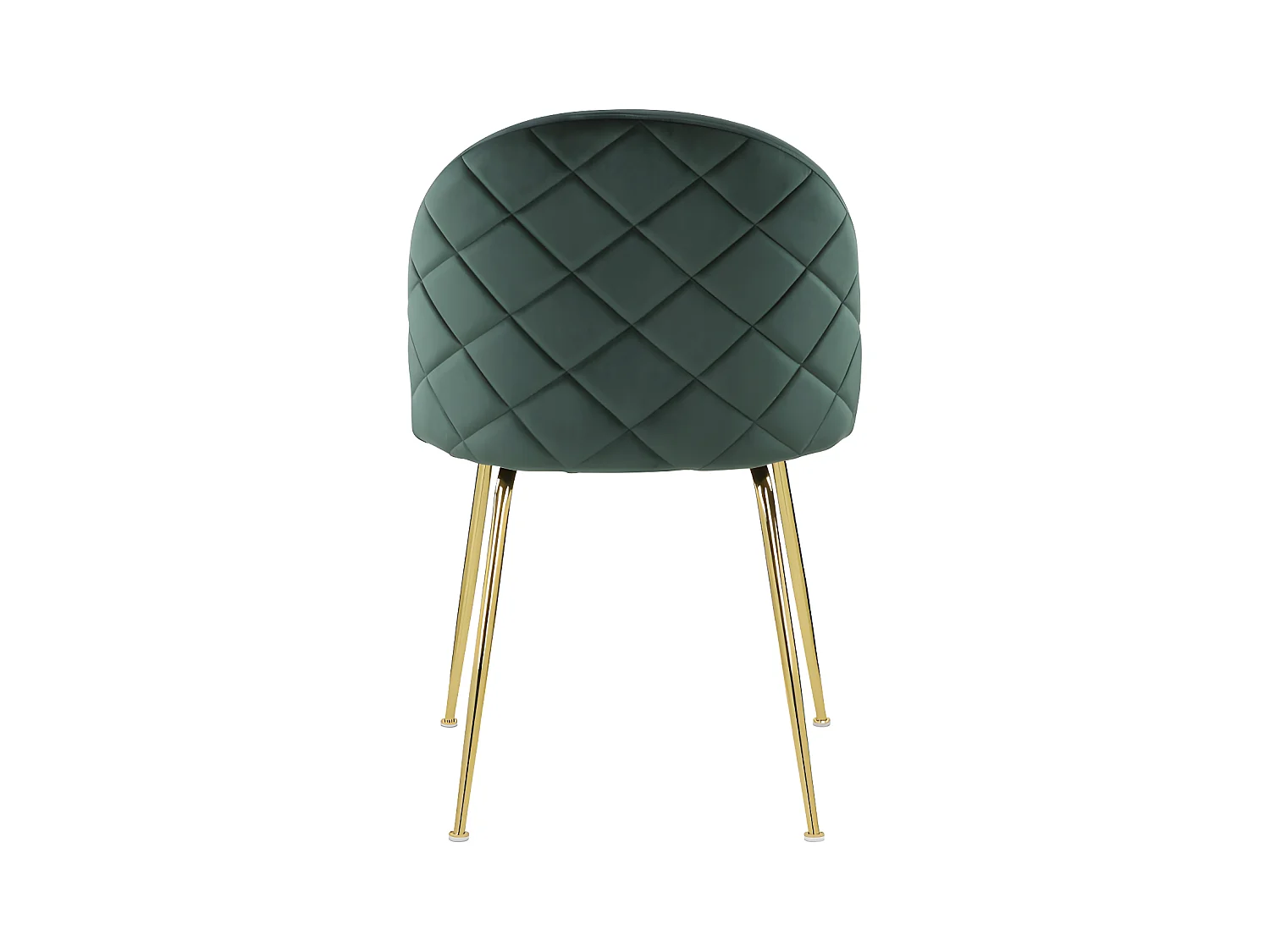 Juego de 2 sillas MELBOURNE - Terciopelo y metal dorado - Verde