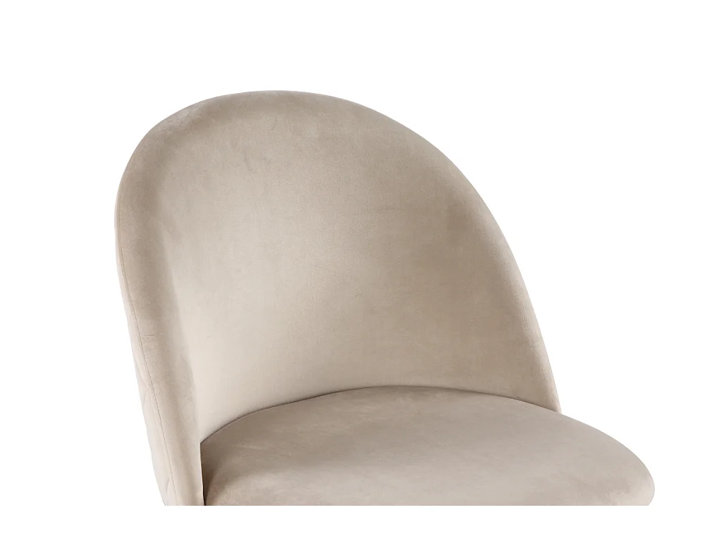 Juego de 2 sillas MELBOURNE - Terciopelo y metal dorado - Beige