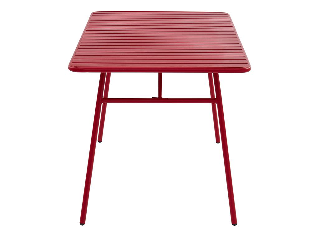 Gartentisch Metall L. 160 cm Rot MIRMANDE jetzt günstig und
