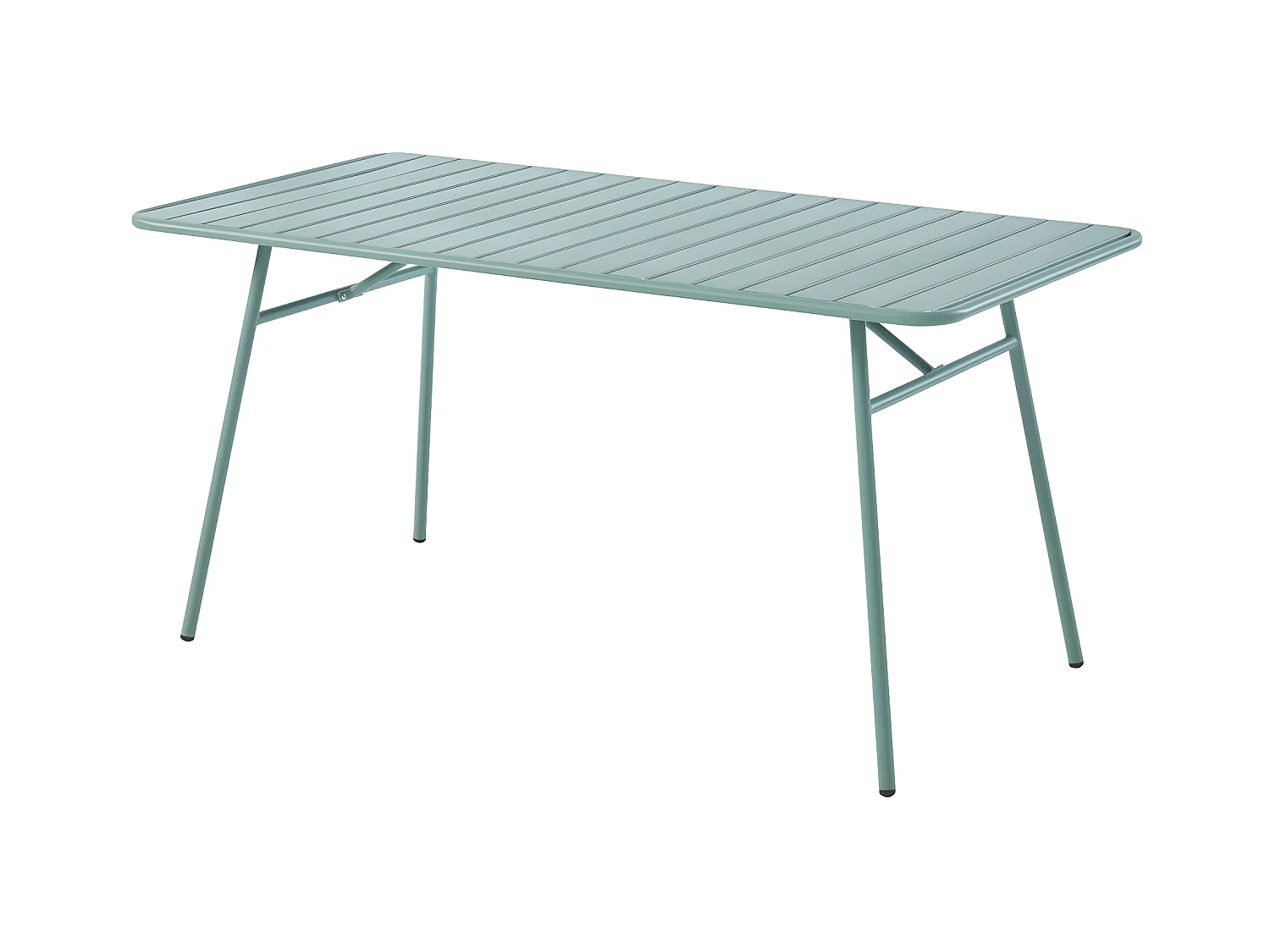 Table de jardin L.160 cm en métal - Vert amande - MIRMANDE de MYLIA