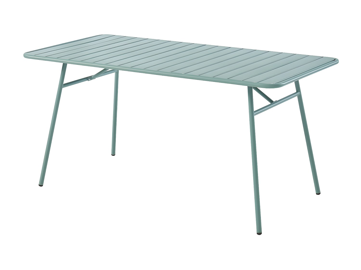 Vente-unique Gartentisch - D. 160 Cm - Metall - Mandelgrün - Mirmande Von Mylia