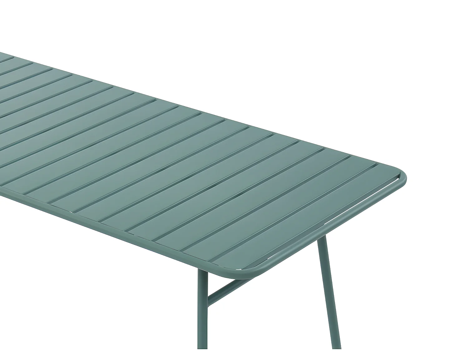 Tuintafel MIRMANDE van metaal - L160 cm - Amandelgroen