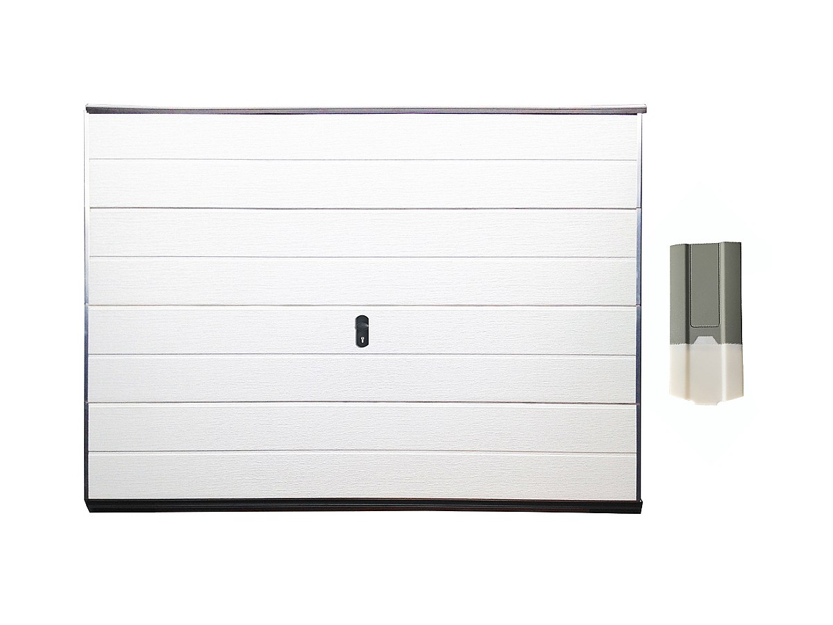 Puerta de garaje seccional BALIDO blanca motorizada