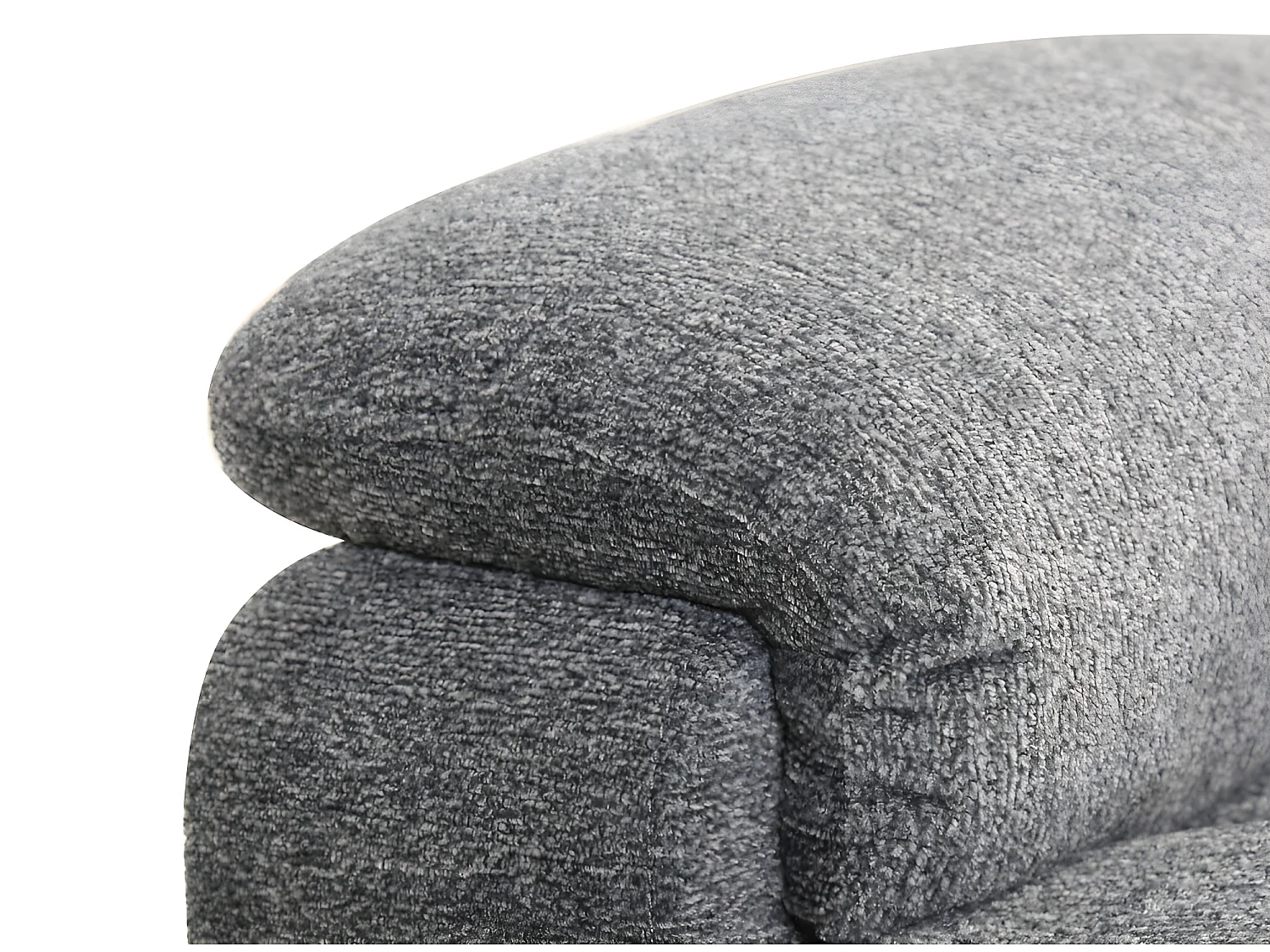 Canapé 3 places et fauteuil relax électrique en tissu gris NEVERS