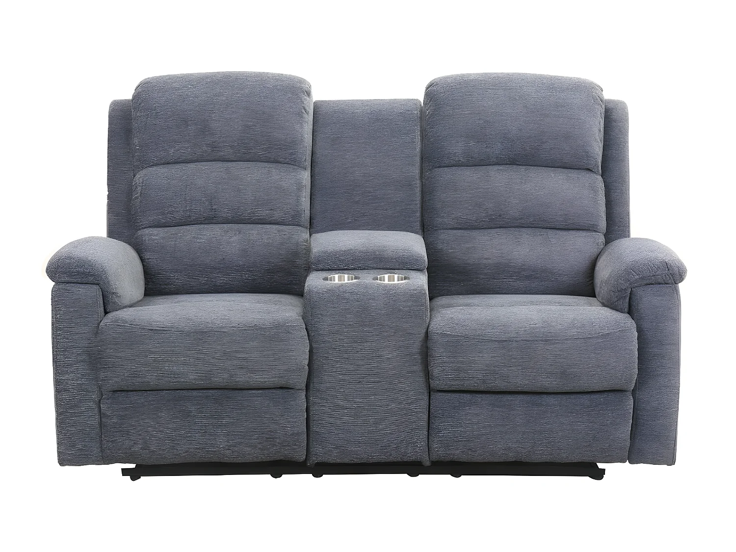 Sofá de 3+2 plazas relax eléctrico de tela NEVERS - Antracita