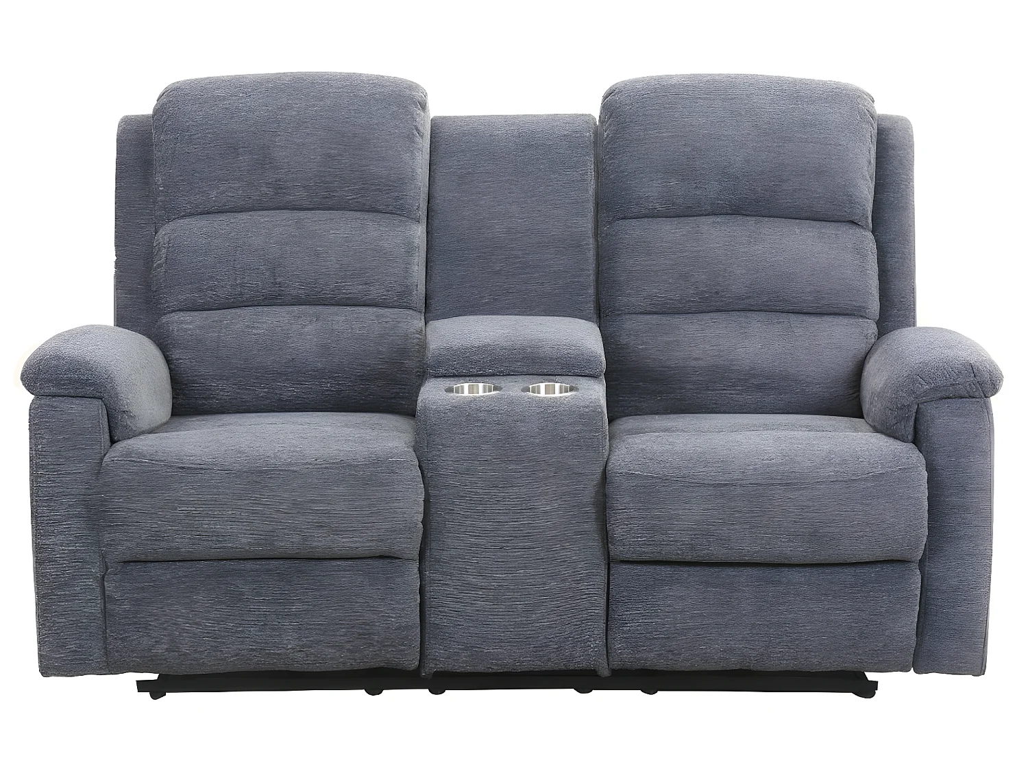 Canapés 3 places 2 places et un fauteuil relax électrique en tissu gris NEVERS