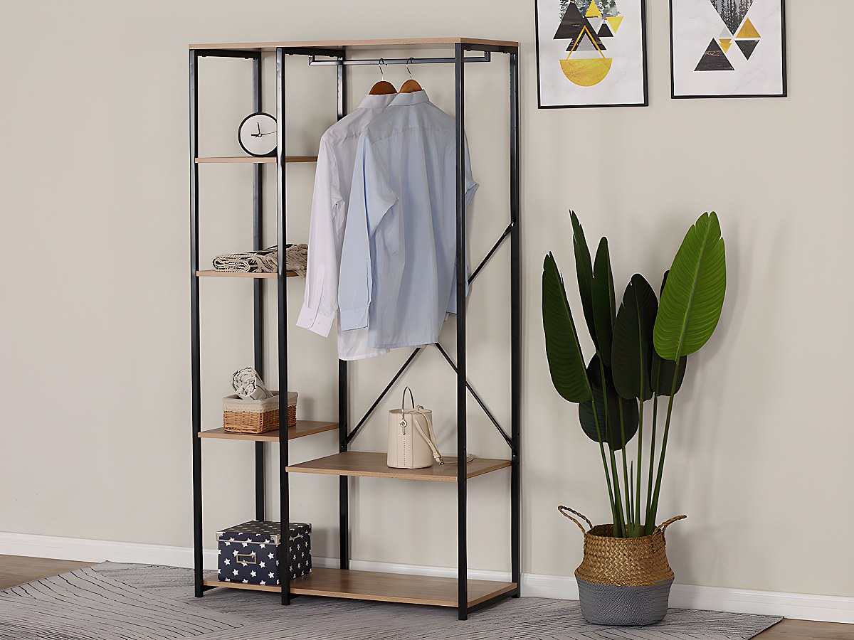 garderobe schwarz eiche