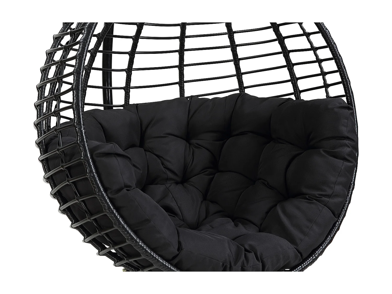 Fauteuil suspendu en résine tressée - Noir - BONTOC de MYLIA