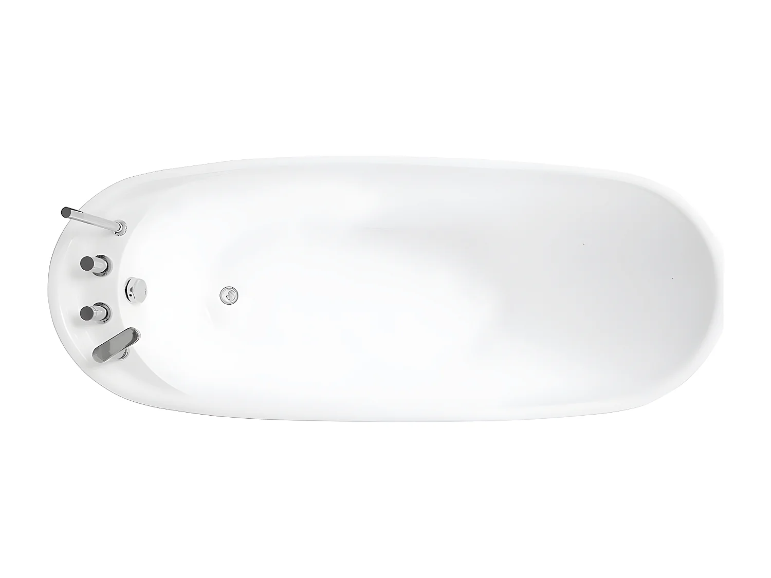 Baignoire îlot NATALIA avec robinetterie - 220L - L150 x P75 x H70cm - Noire