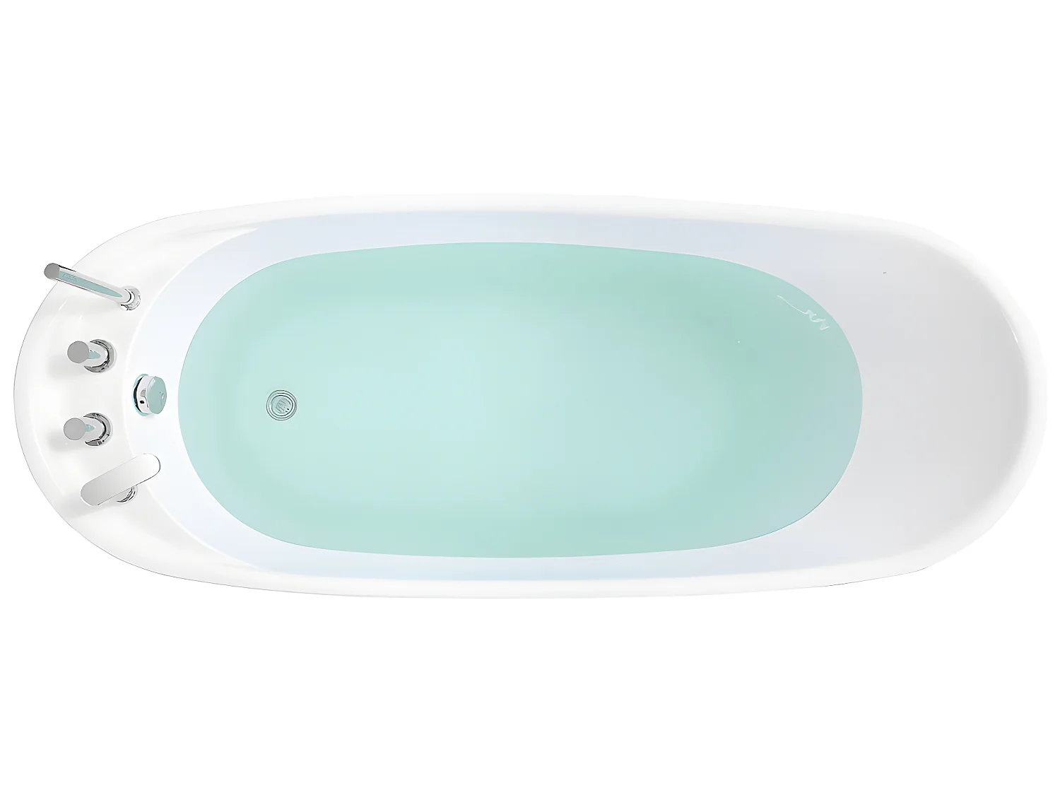 Baignoire îlot NATALIA avec robinetterie - 220L - L150 x P75 x H70cm - Noire