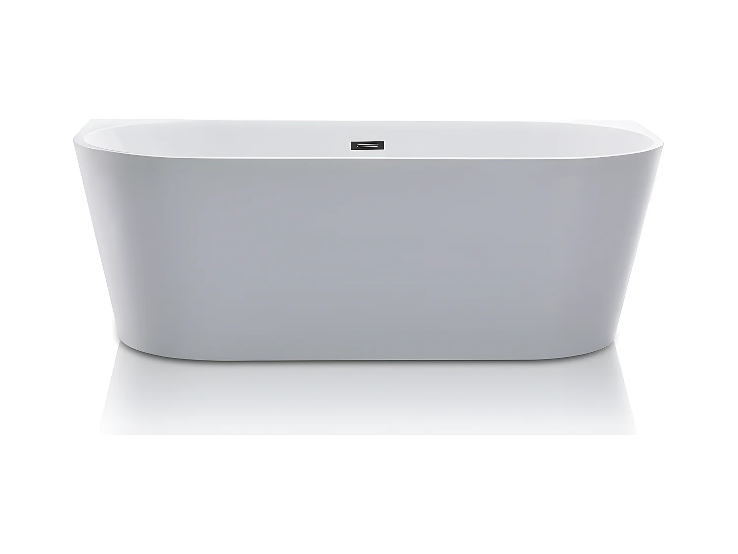 Wanna wolnostojąca przyścienna– DIVINA – 200 l – 150 × 75 × 58 cm – kolor biały