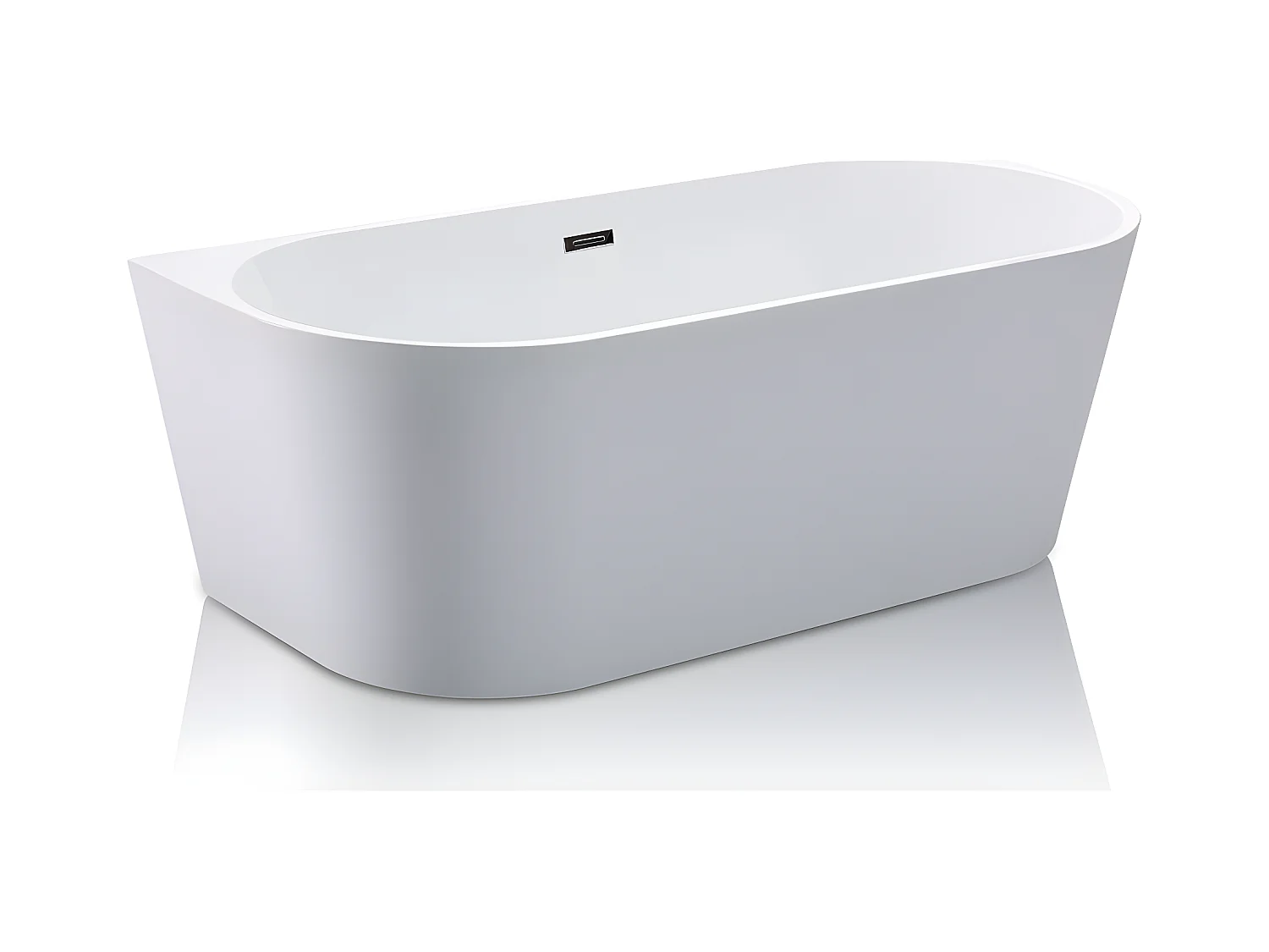 Wanna wolnostojąca przyścienna– DIVINA – 200 l – 150 × 75 × 58 cm – kolor biały