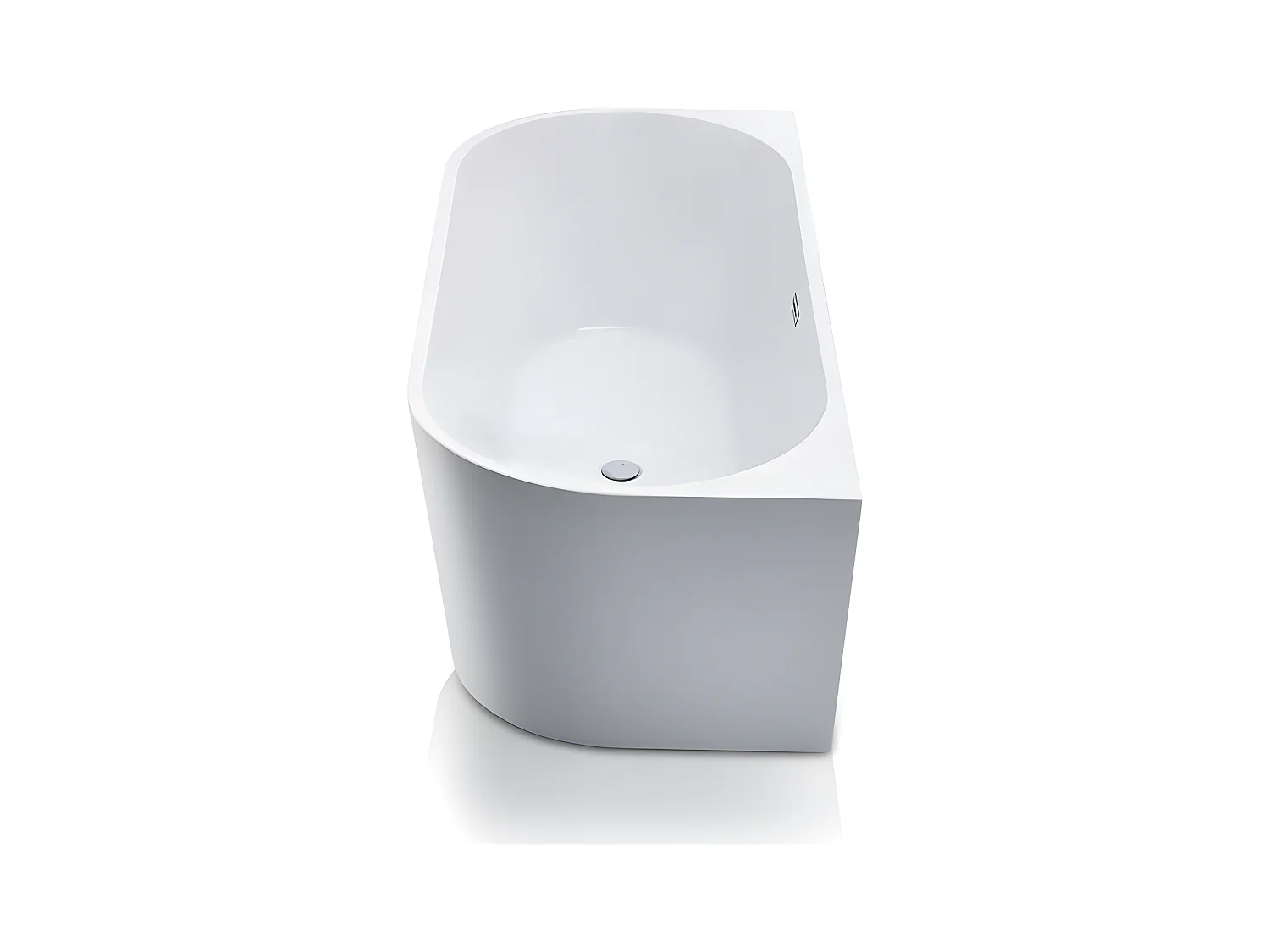 Wanna wolnostojąca przyścienna– DIVINA – 200 l – 150 × 75 × 58 cm – kolor biały
