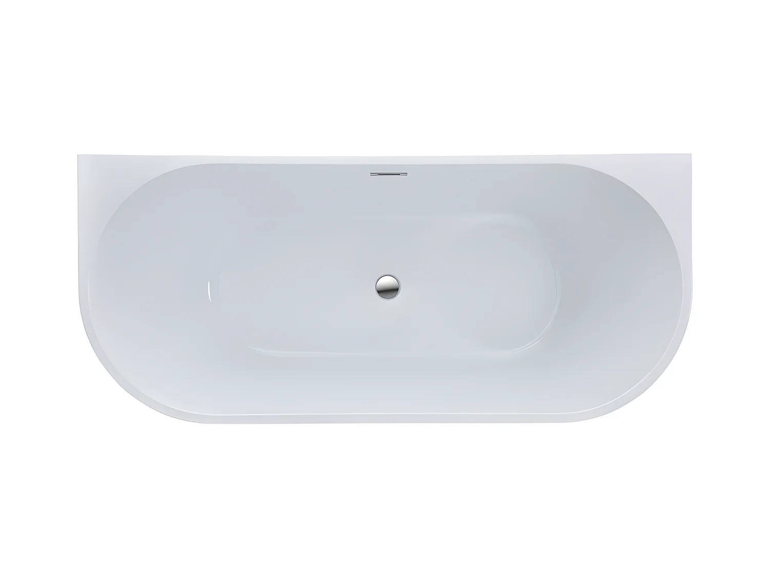 Wanna wolnostojąca przyścienna– DIVINA – 200 l – 150 × 75 × 58 cm – kolor biały