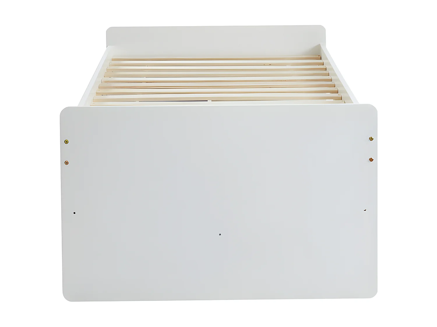 Cama nido TITOUAN con 3 cajones - 90 x 190 cm - MDF y Pino - Blanco