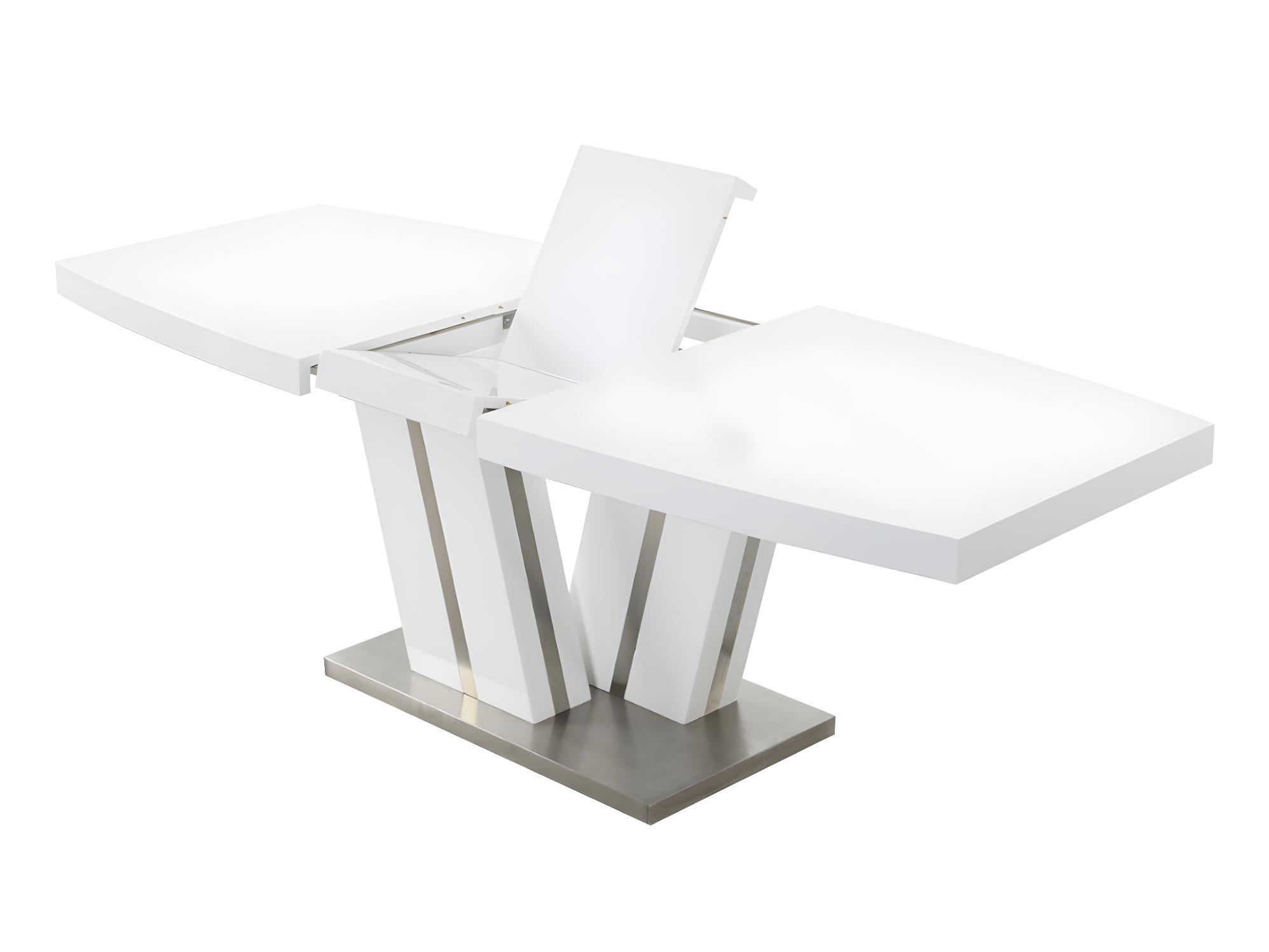 Table Manger Extensible Couverts Mdf Laqu Blanc Noami Ii