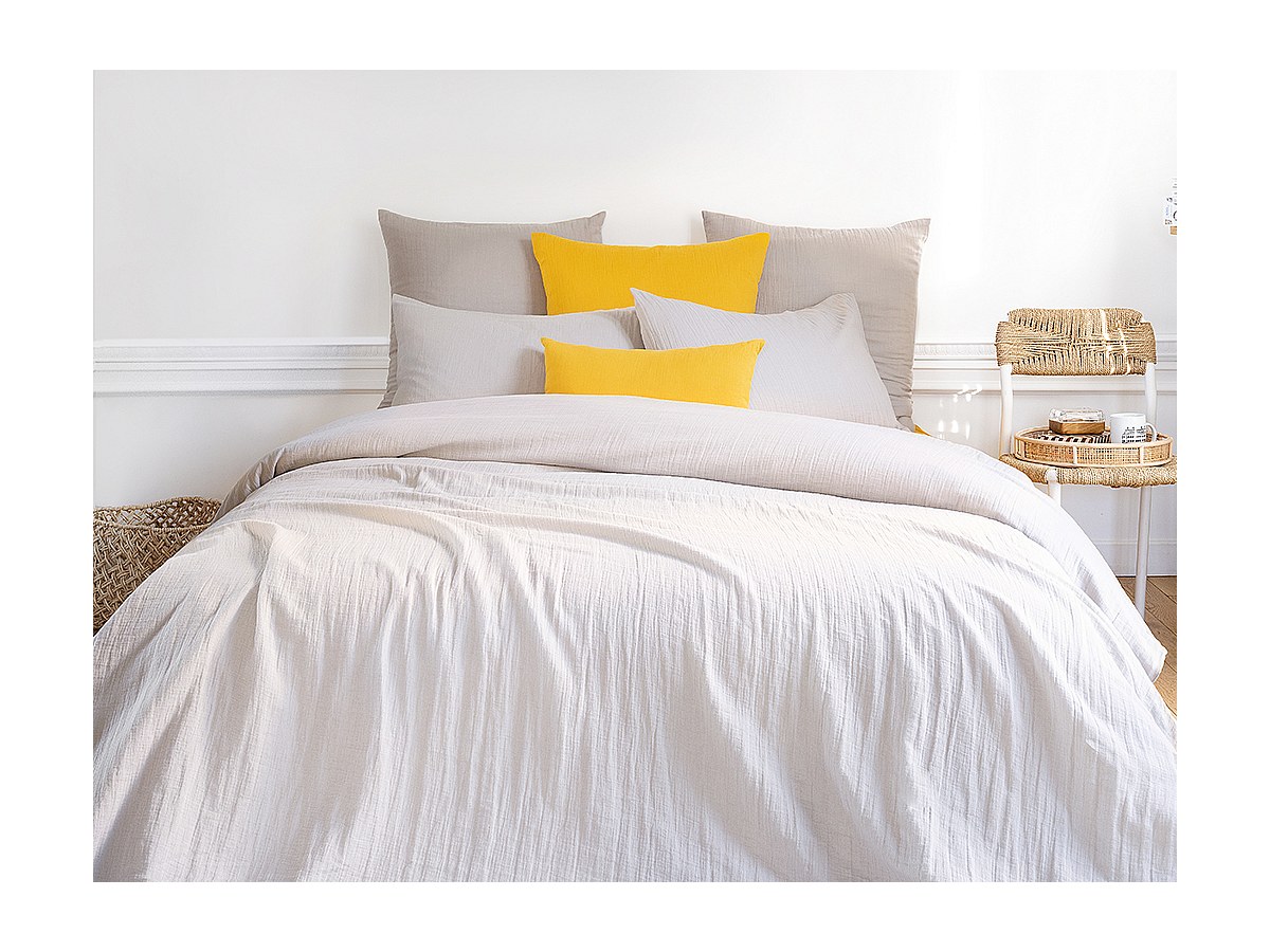 Juego cama gasa algodón LEGERO - Edredón 240 x 260+2 fundas almohada 63