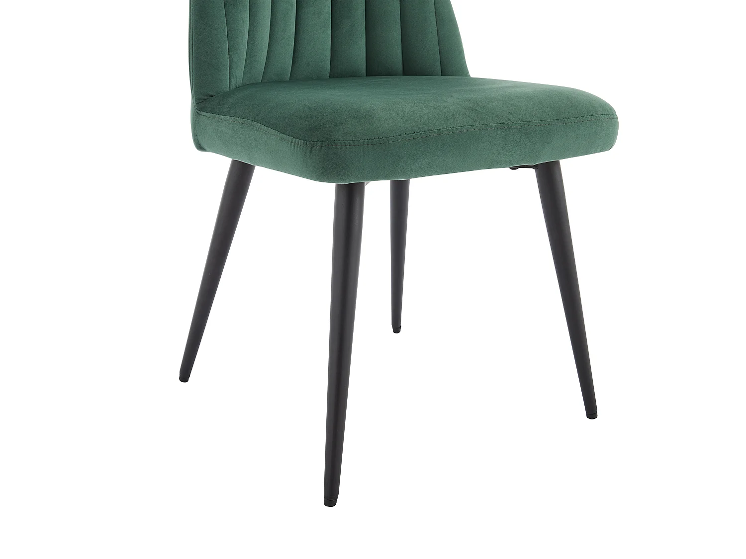 Conjunto de 2 cadeiras ELEANA - Veludo e metal preto - Verde