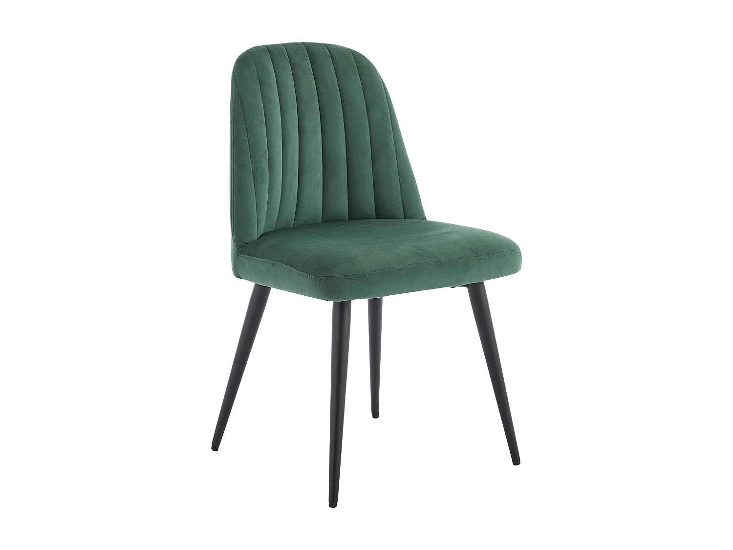 Conjunto de 2 cadeiras ELEANA - Veludo e metal preto - Verde