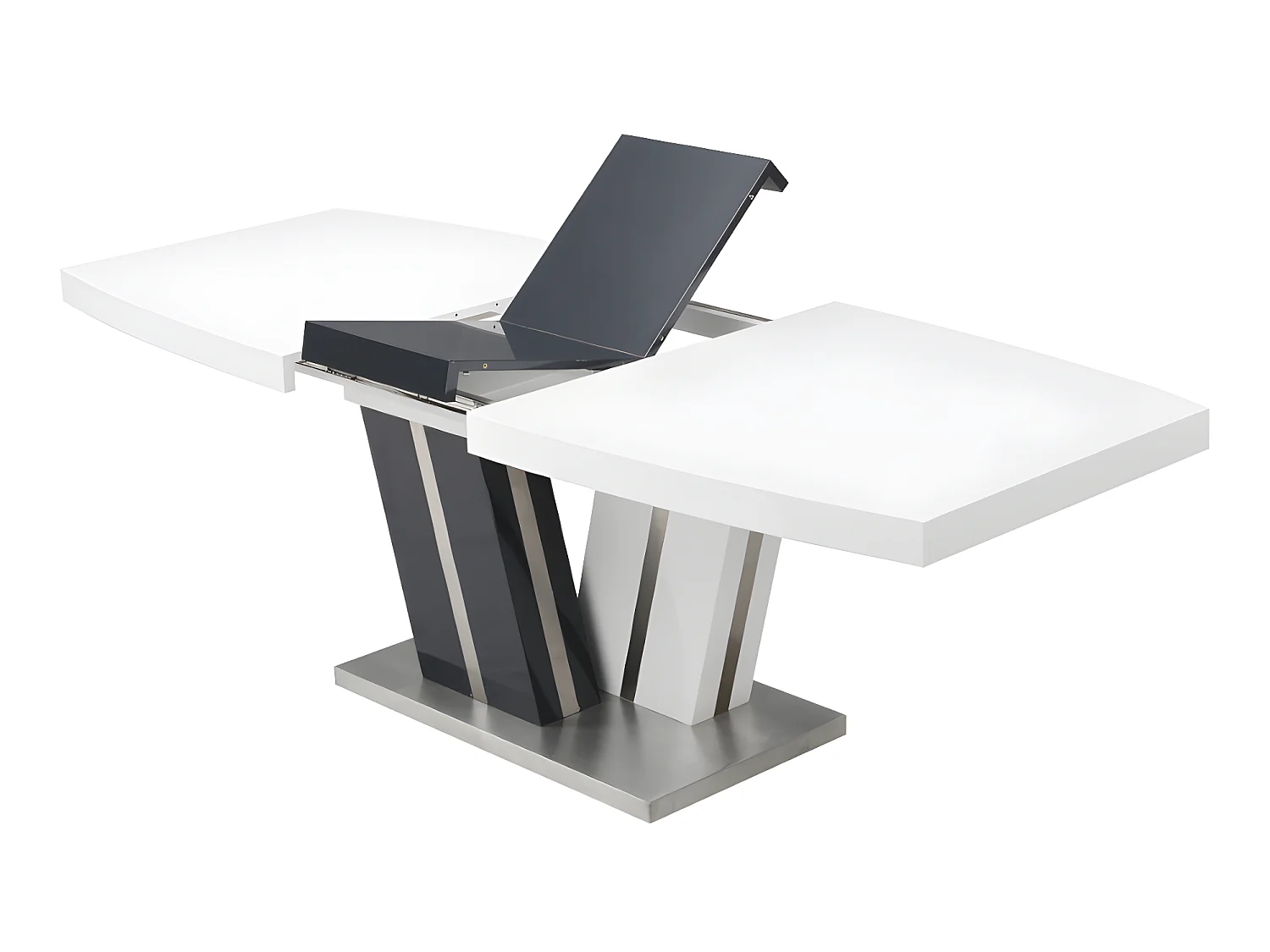 Tafelset NOAMI + 4 stoelen TWIZY - Wit en grijs