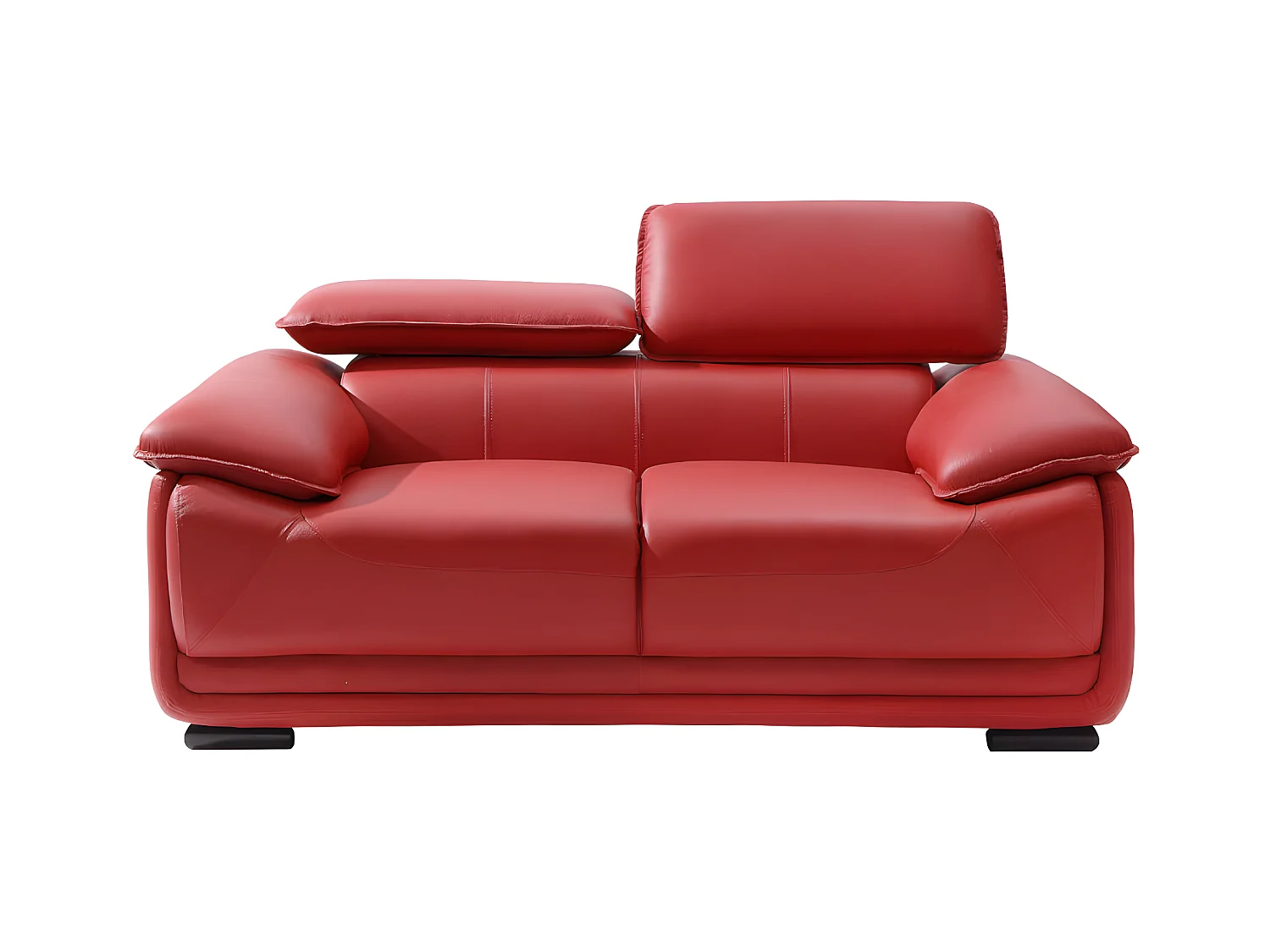 Couchgarnitur Leder 3+2 - Rot - MACELO