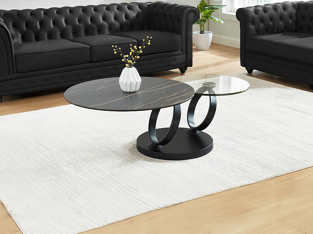 Salontafel Rond Gehard Glas Glas
