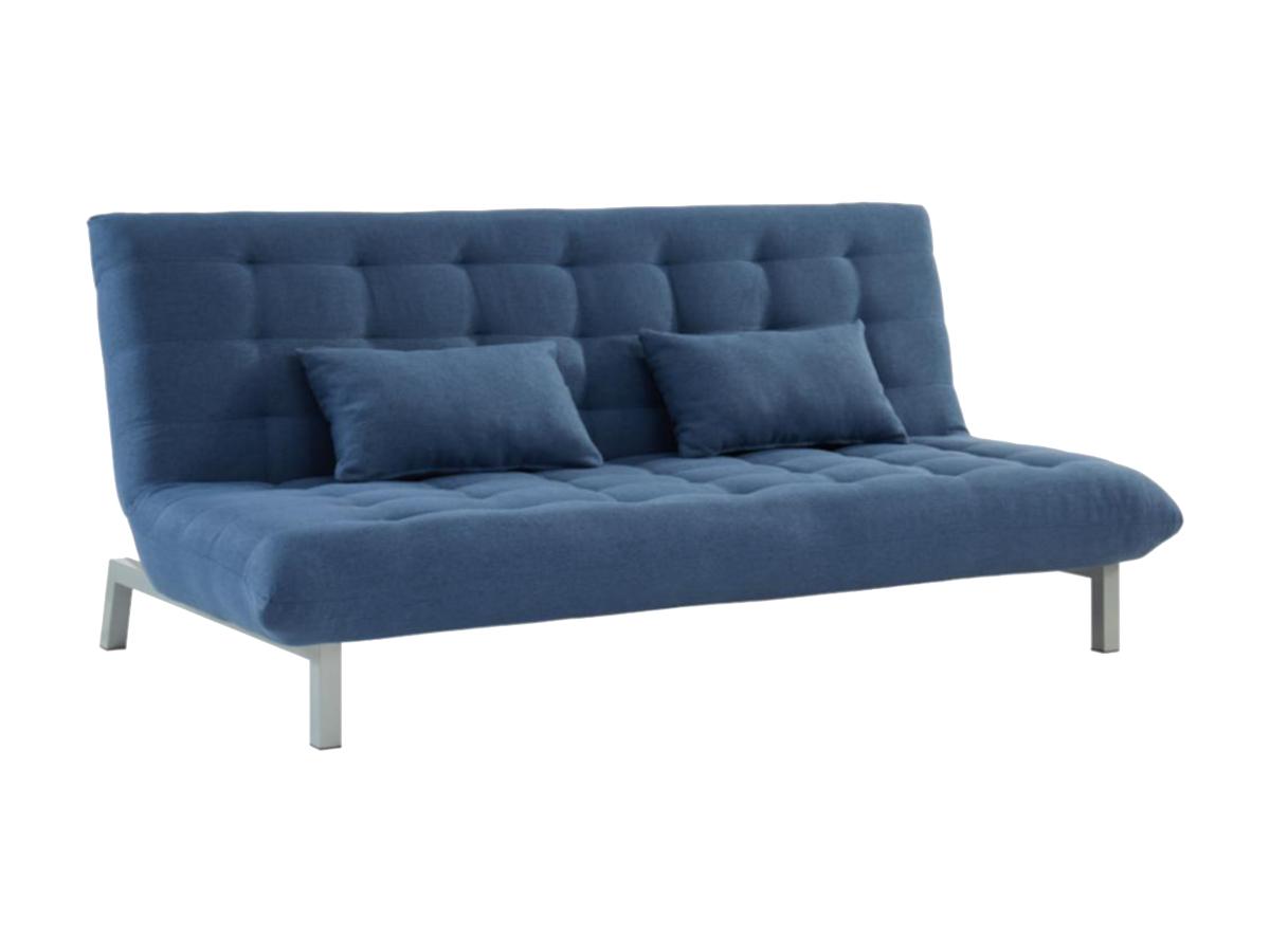 Schlafsofa Klappsofa 3-Sitzer - Stoff - Blau - HORNET günstig online kaufen