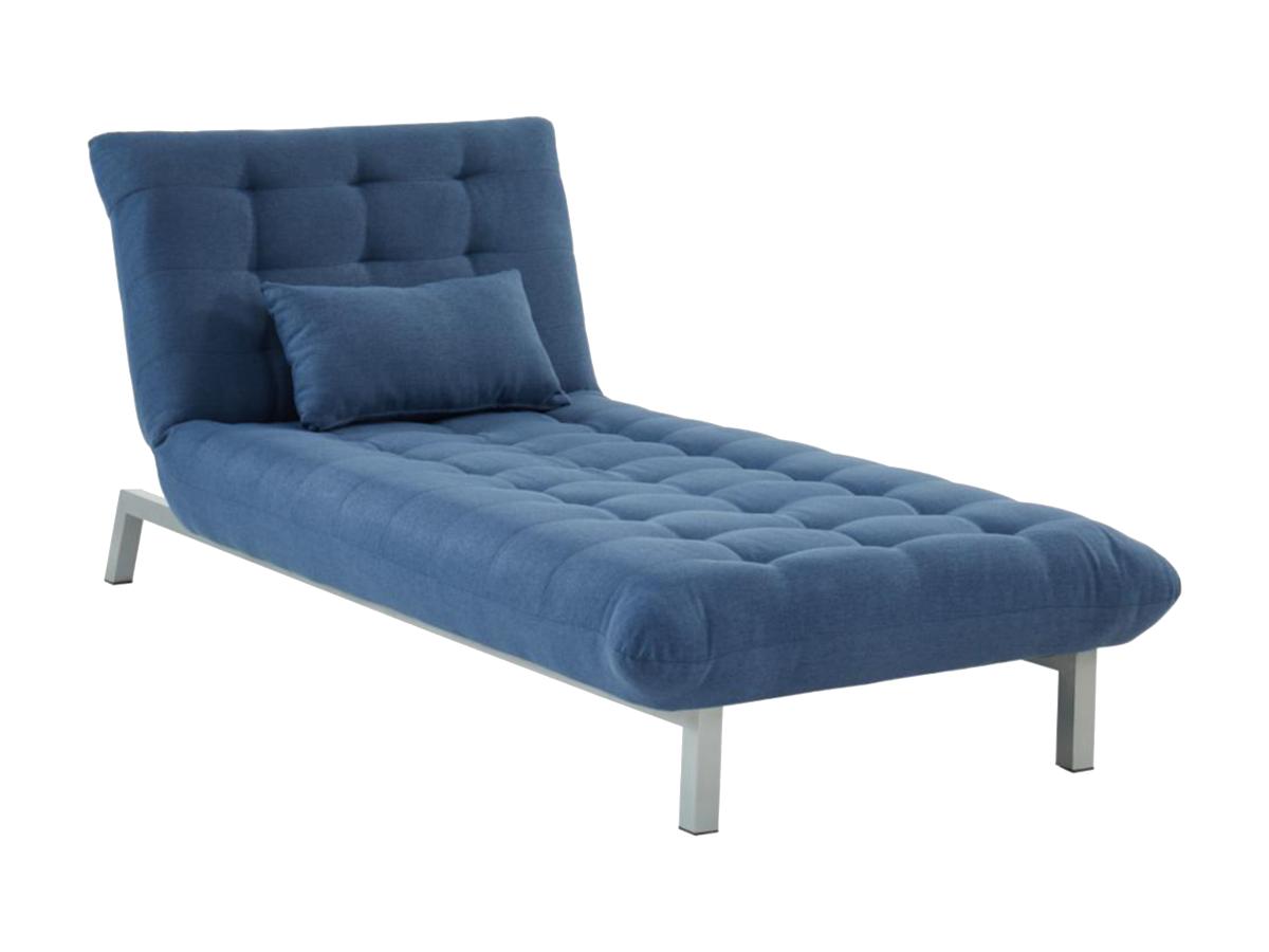 Chaiselongue Schlafsofa - Stoff - Blau - HORNET günstig online kaufen