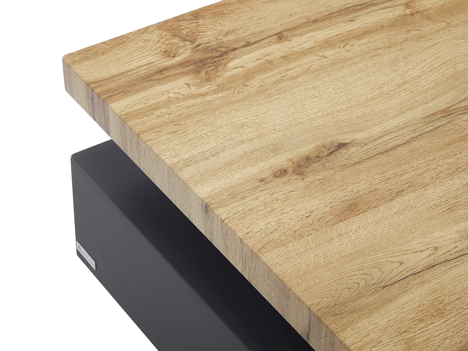 Salontafel KYRIA - 1 lade & draaiblad - MDF - Kleur: Antraciet & eik