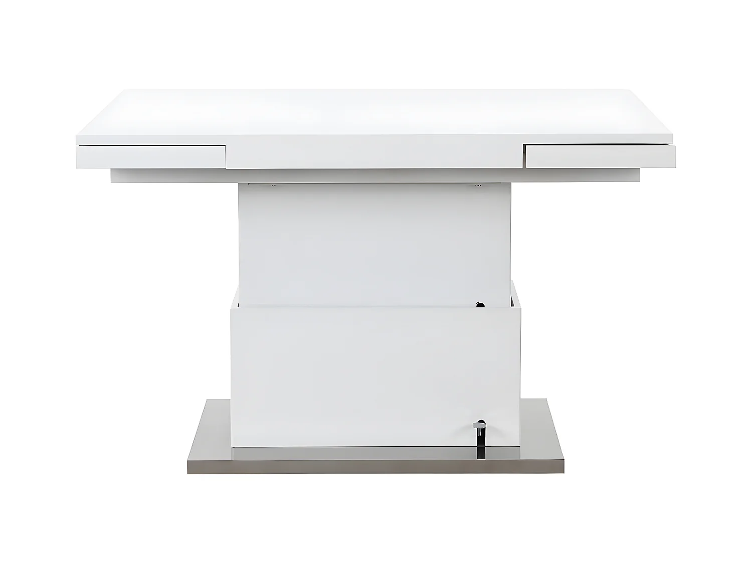 Salontafel LAURIA - 2 in 1 - Verhoogbaar en uittrekbaar - Gelakt mdf - Wit