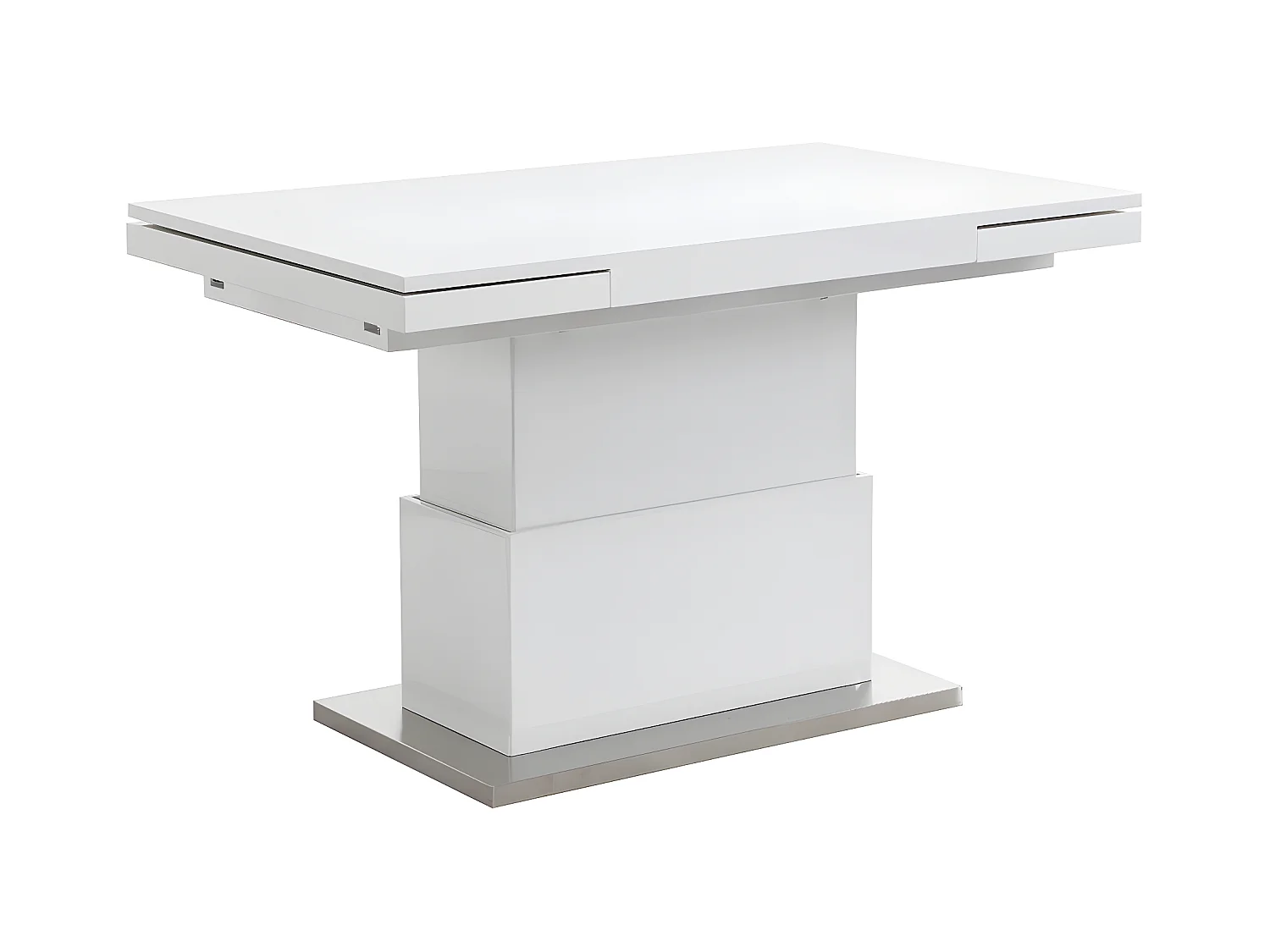 Salontafel LAURIA - 2 in 1 - Verhoogbaar en uittrekbaar - Gelakt mdf - Wit