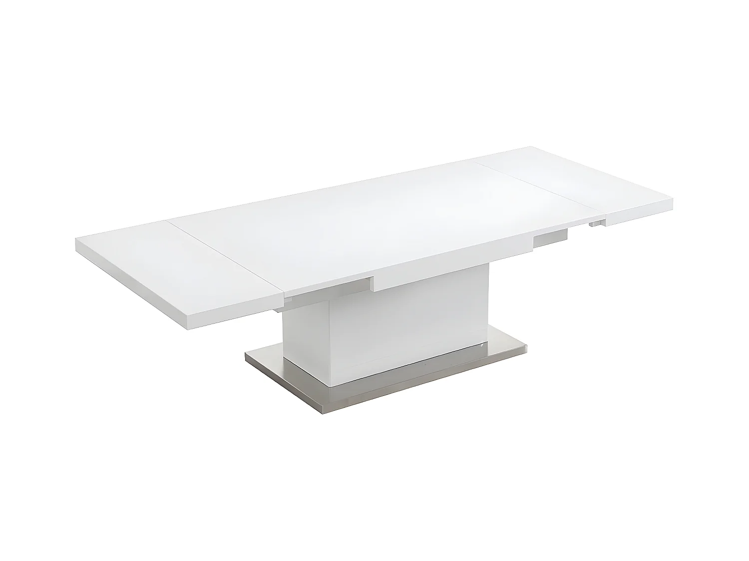 Salontafel LAURIA - 2 in 1 - Verhoogbaar en uittrekbaar - Gelakt mdf - Wit