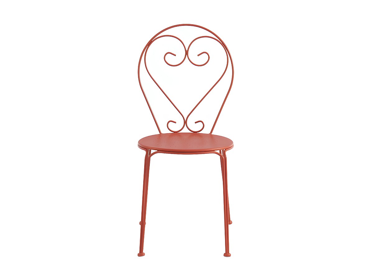 Conjunto 4 sillas hierro forjado Terracota GUERMANTES