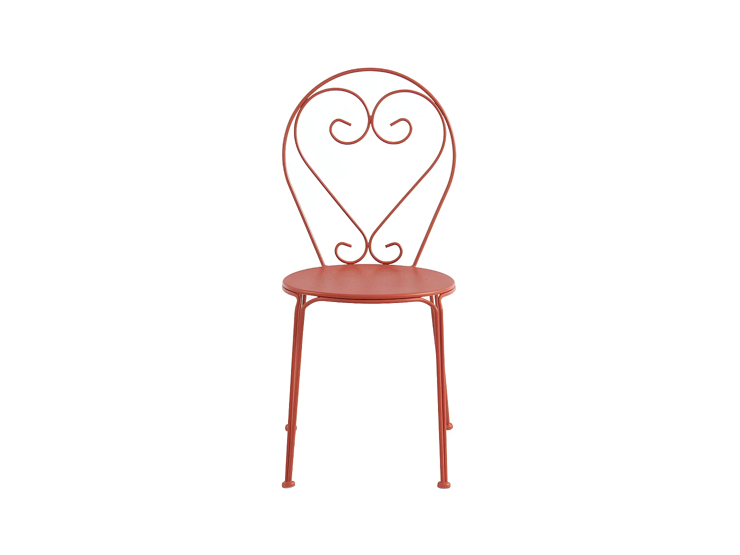 Sæt af 4 stablestolde, sammenstillelige havemøbler-sladderlaver i metal med antik-look med jer forarbejdet i haven