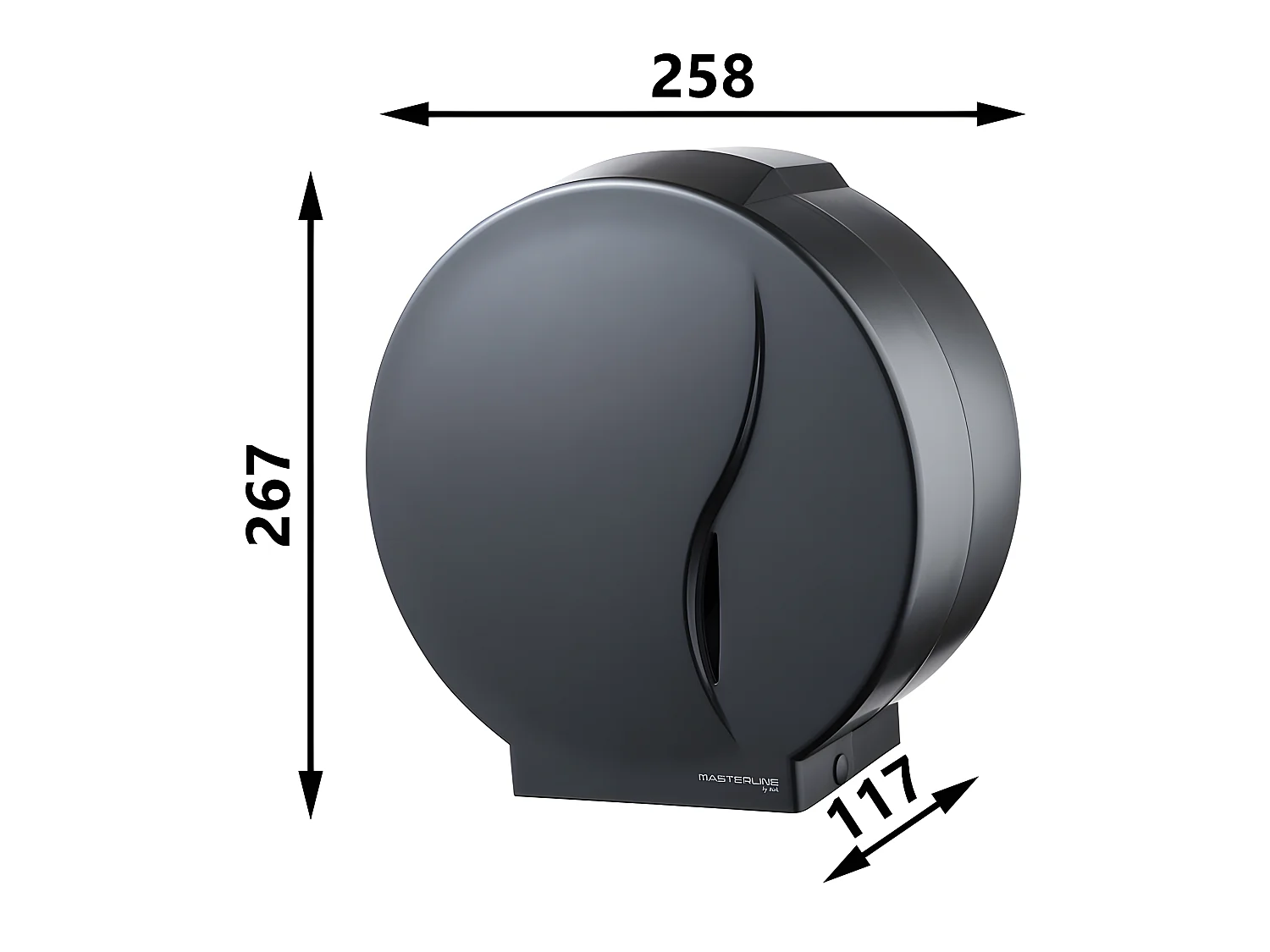 Runder Toilettenpapierspender Schwarz