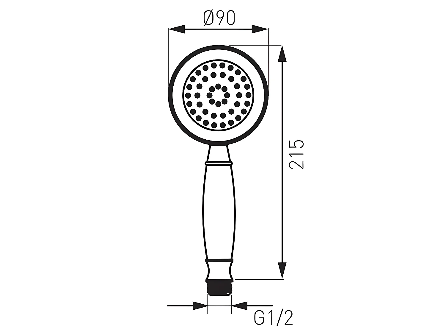 Pommeau De Douche Chrome Conception Rétro
