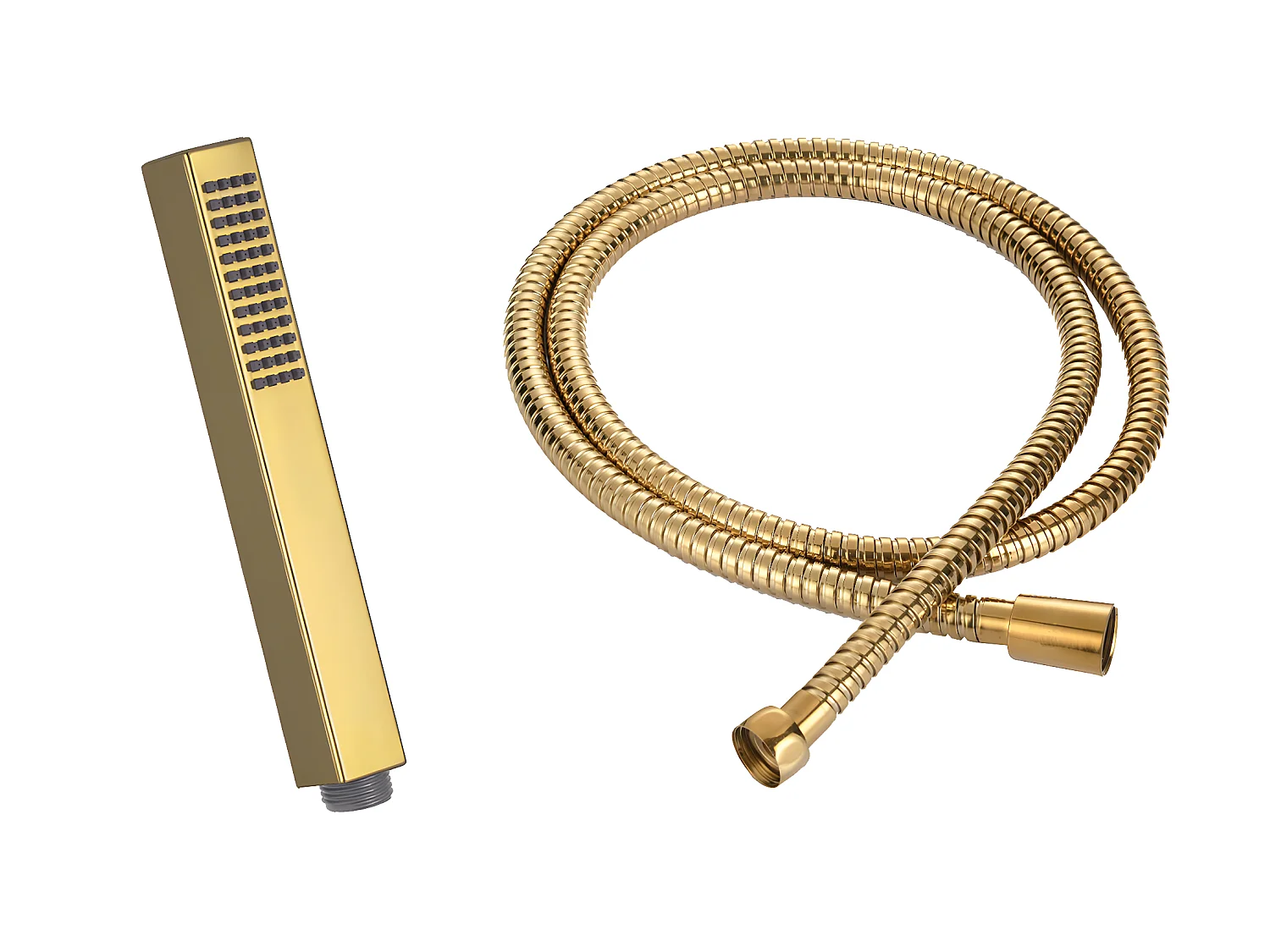 Duschkopf Handbrause Gold Rechteck Mit Brauseschlauch Glamour