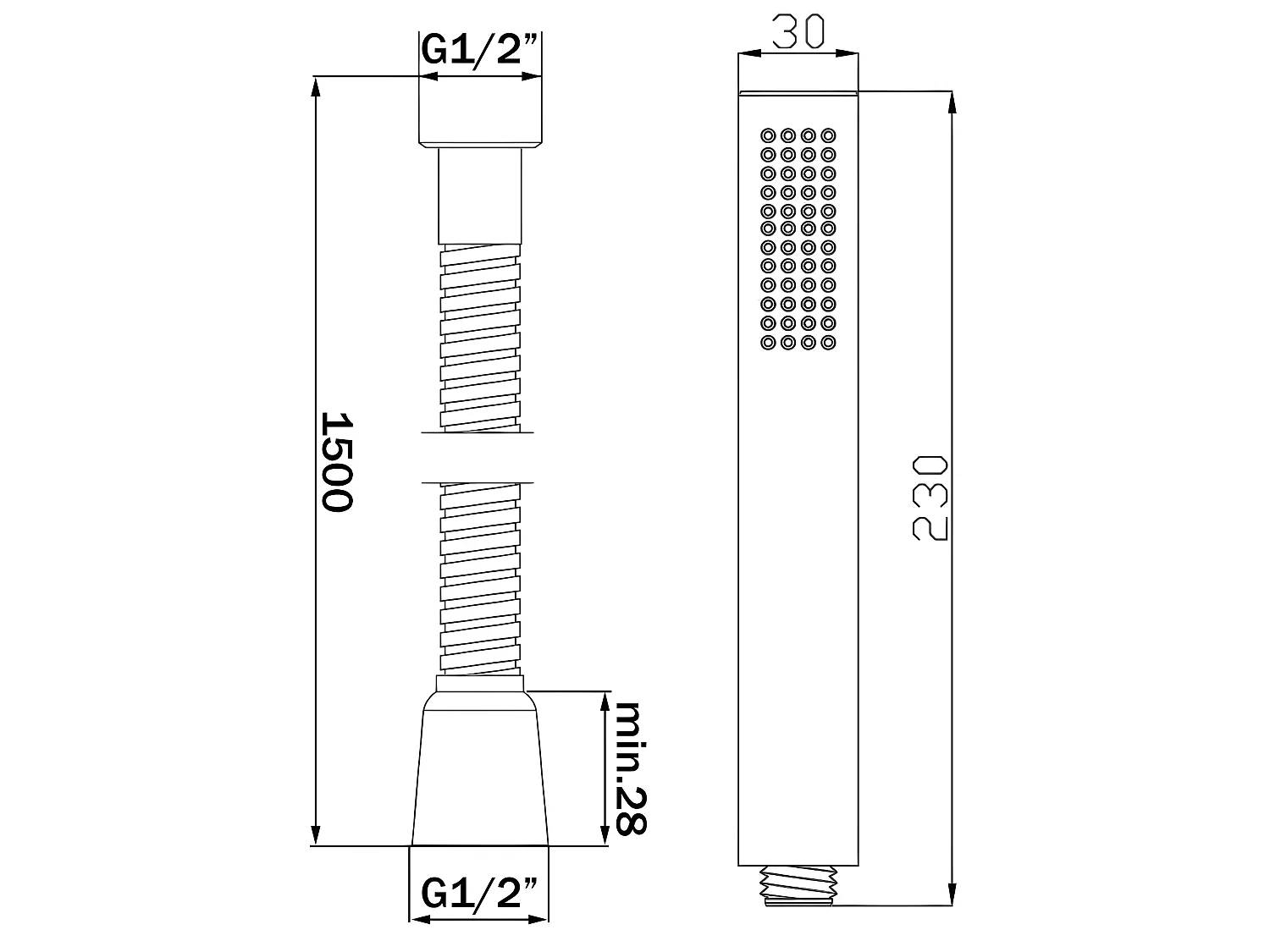 Pommeau De Douche Or Rectangle Avec Flexible De Douche Glamour