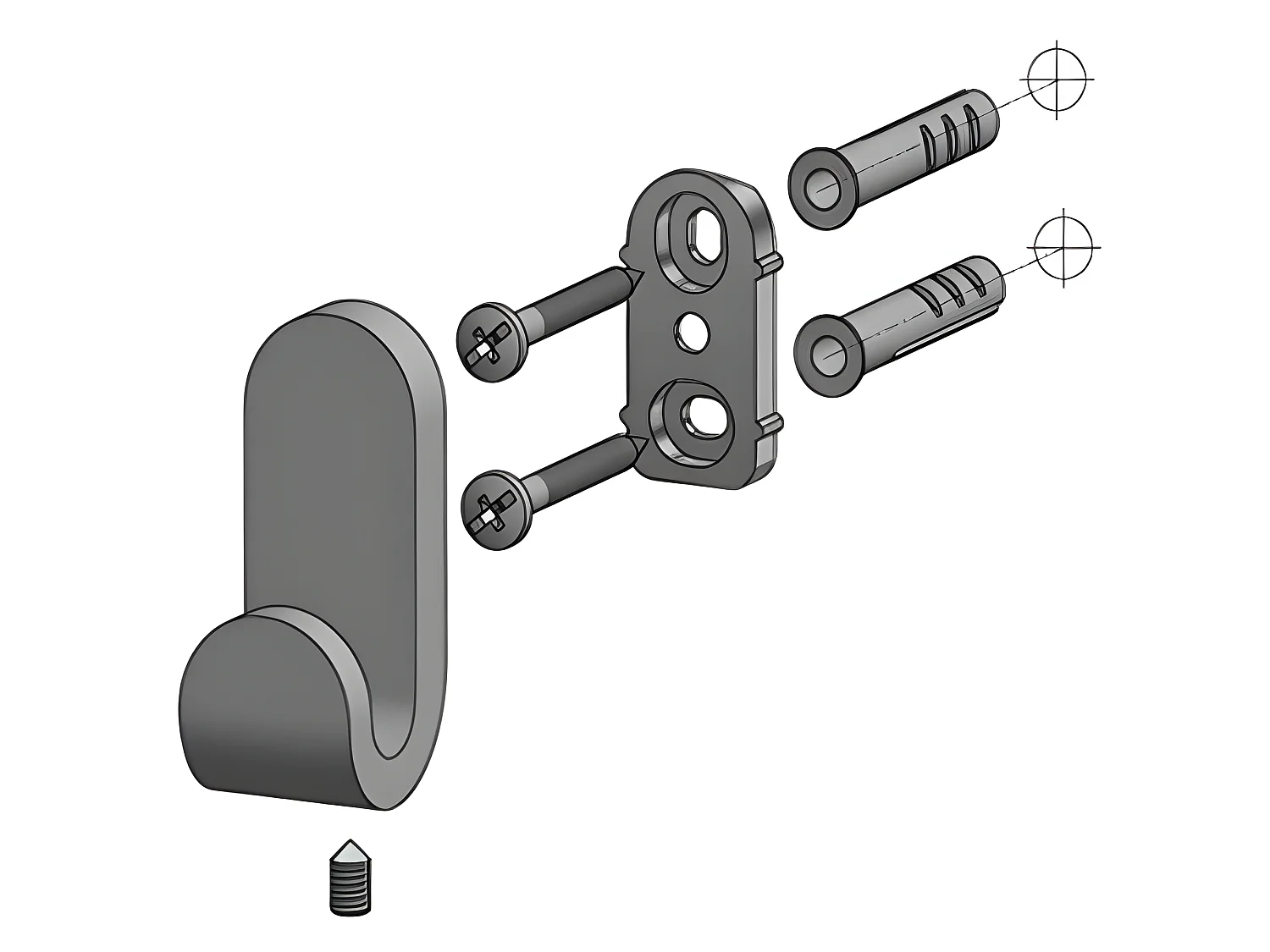 Patère Murale Or Nature Crochet Simple
