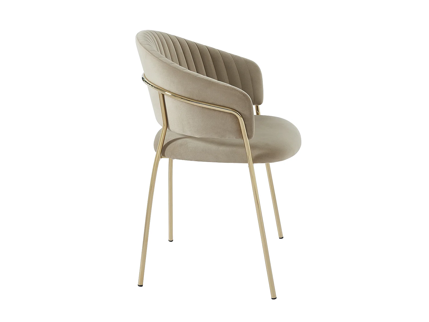 Stuhl 6er-Set - Samt & Metall goldfarben - Beige - MADOLIA von Pascal MORABITO