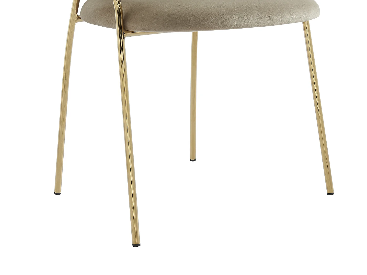 Stuhl 6er-Set - Samt & Metall goldfarben - Beige - MADOLIA von Pascal MORABITO