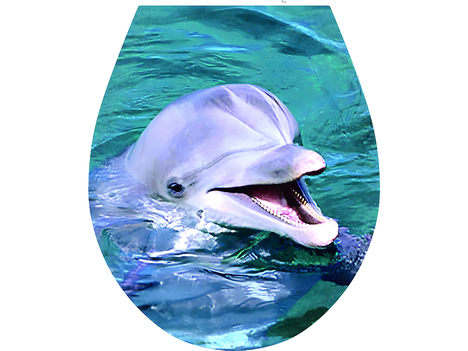 Coperchio di sedile adesivo Dolphin 'Water WC Art 32x38cm