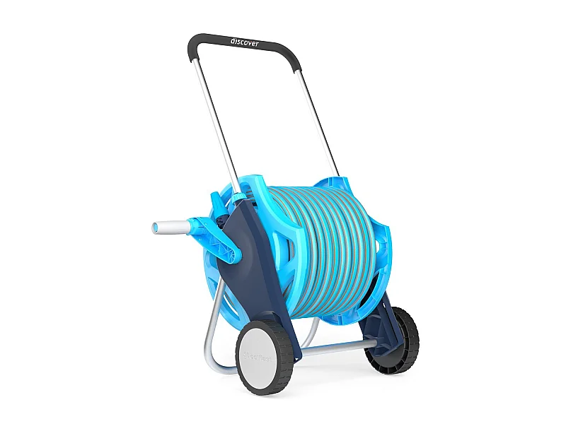 Gartenschlauch Schlauchtrommel Blau 25M