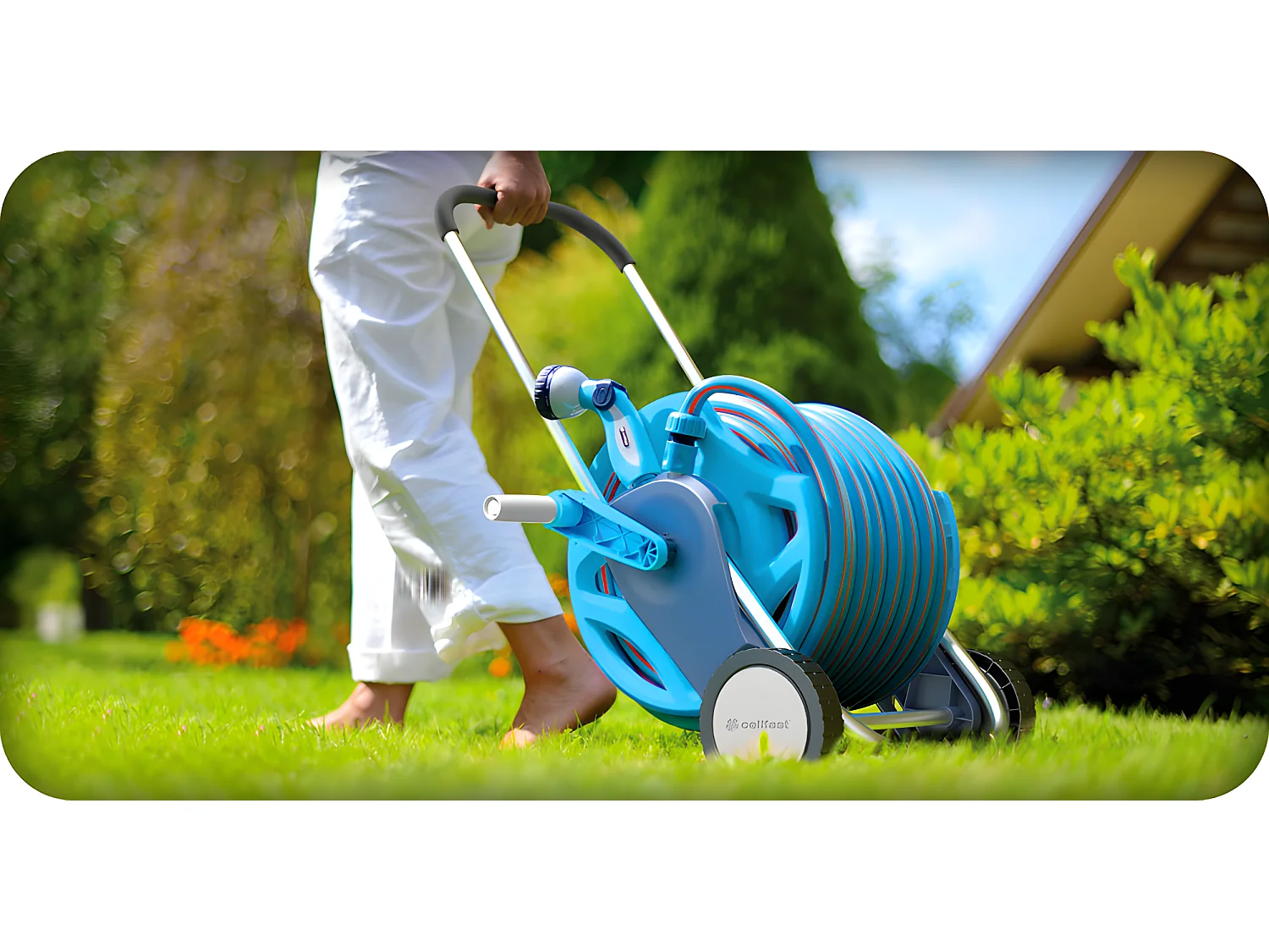 Tubo Di Irrigazione Avvolgitubo Blu 25M