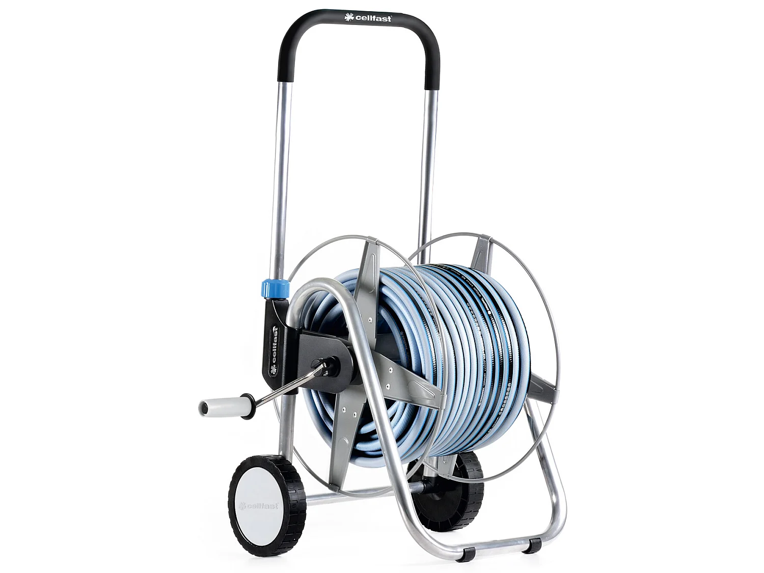 De haute qualité à roues extérieur chariot de jardin bobine arrosage panier + 25m tuyau