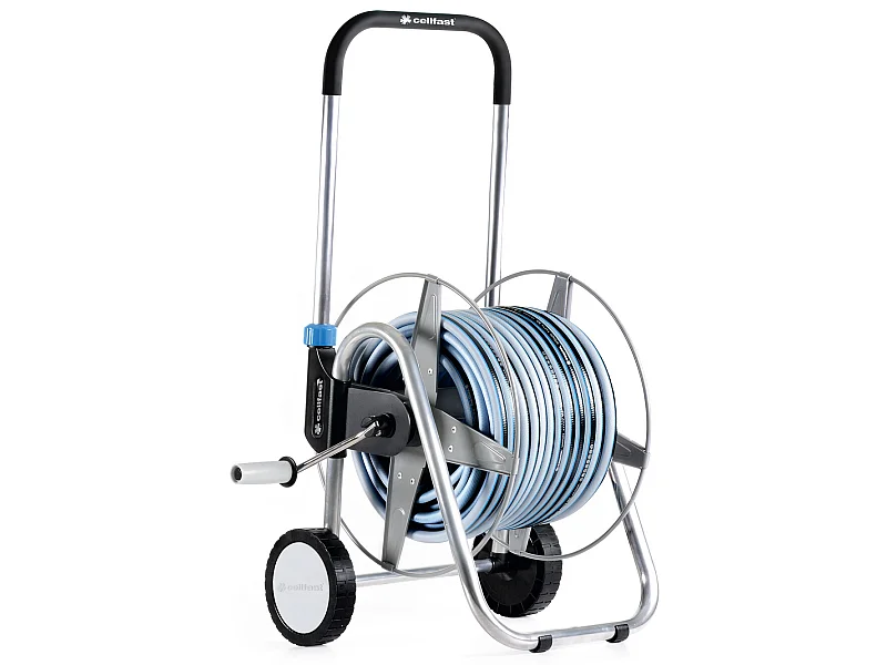 De haute qualité à roues extérieur chariot de jardin bobine arrosage panier + 25m tuyau