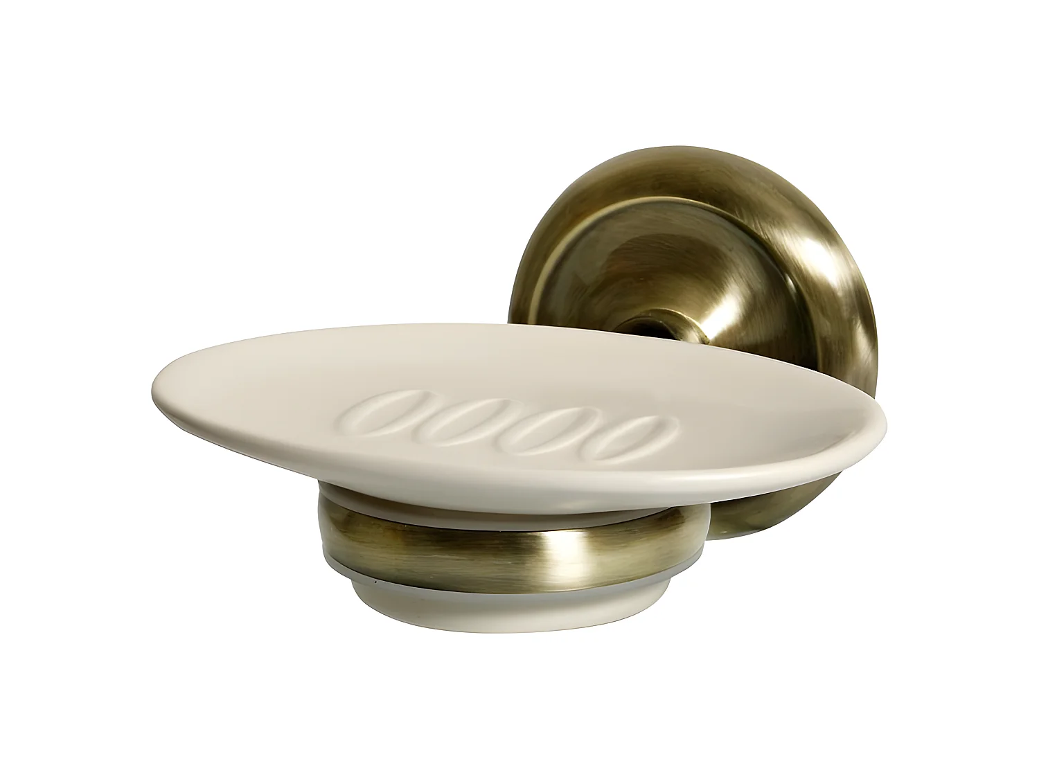 Porta Sapone Ottone Antico Ceramica