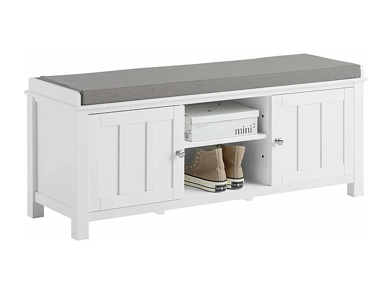 SoBuy Armário de sapatos com prateleira, banco, Banco com sapateira FSR35-W