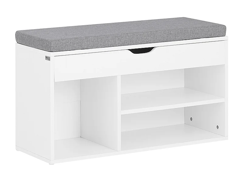 Banc de Rangement à Chaussures Bottes avec Coussin RembourréMeuble d'Entrée, FSR45-HG