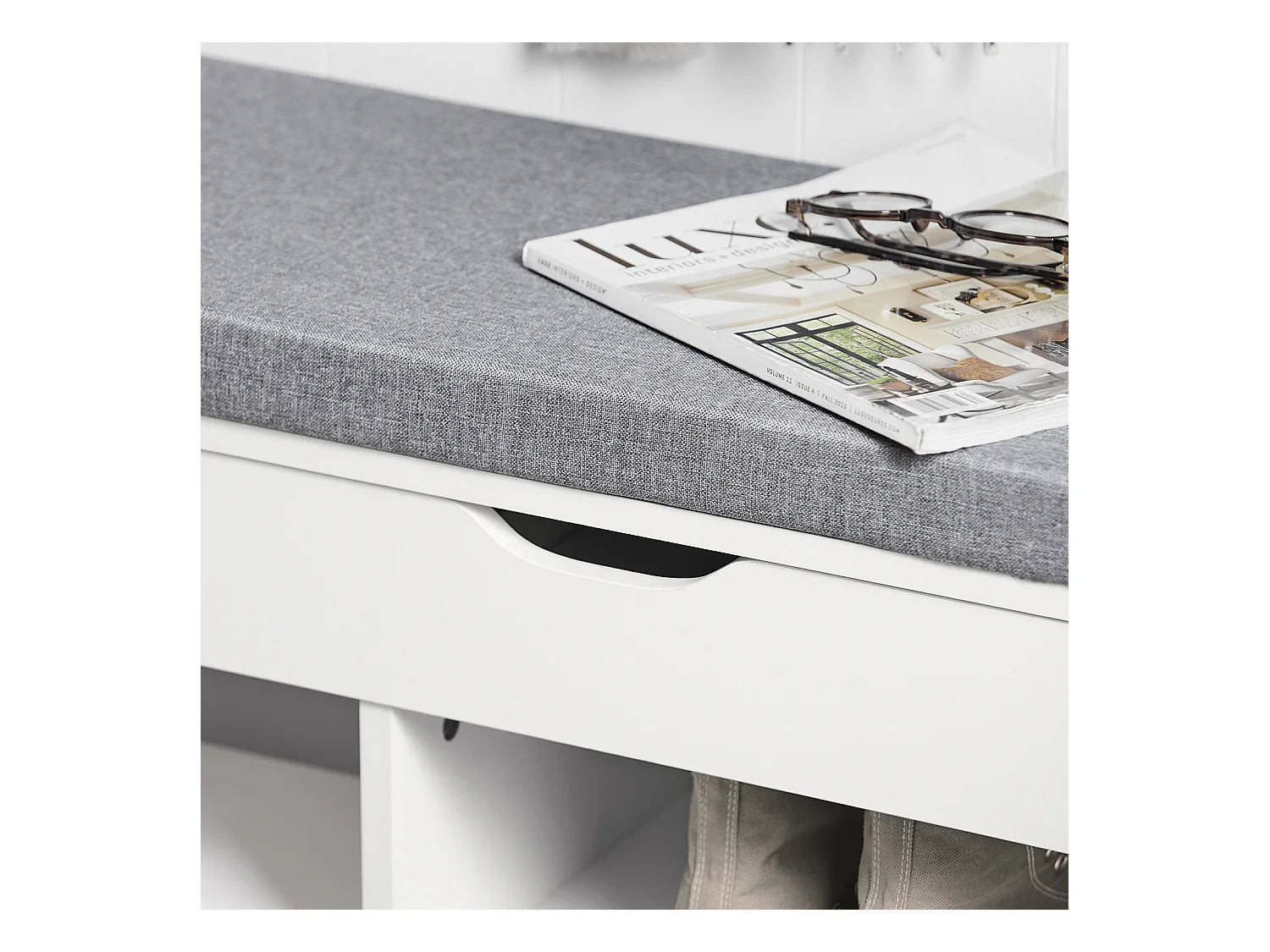 Ławka na buty z szufladą i siedziskiem FSR45-HG